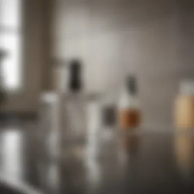 Square Glass Soap Dispenser Enhancing Modern Kitchen Aesthetics Square glass soap dispenser in a modern kitchen setting