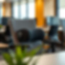 Ergonomically designed lumbar pillow on an office chair