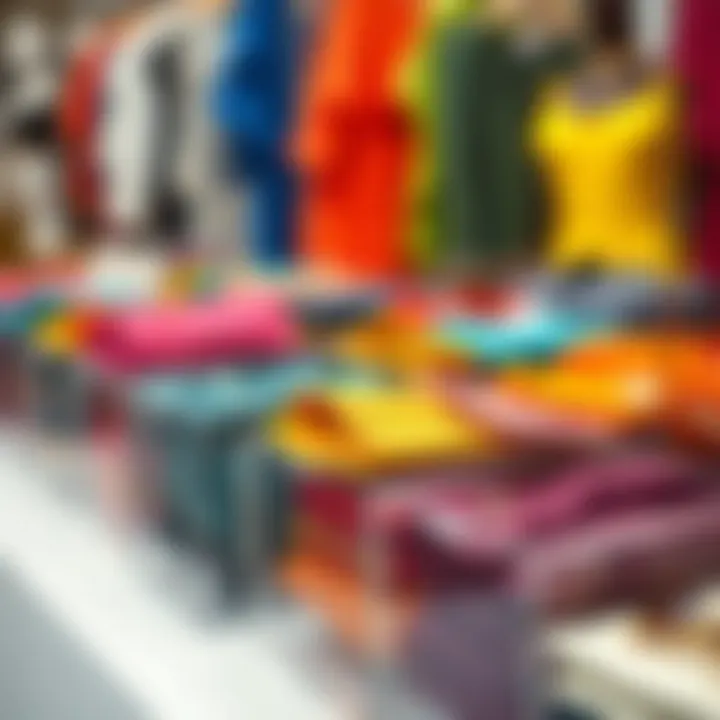 Vibrant Display of Fashion in Acrylic Colorful fashion items arranged in square acrylic organizers.