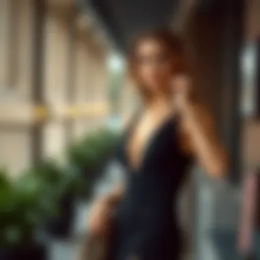Chic Styling with the V Neck Bandage Dress A stylish ensemble featuring a v neck bandage dress
