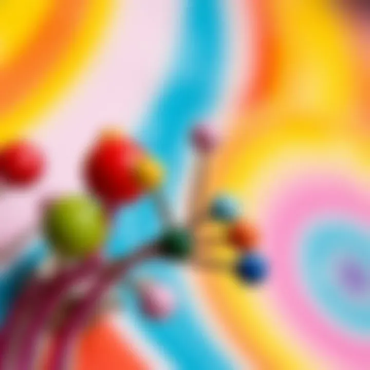 Close Pins as Artistic Expression: A Unique Perspective Artistic arrangement of close pins in a vibrant art piece