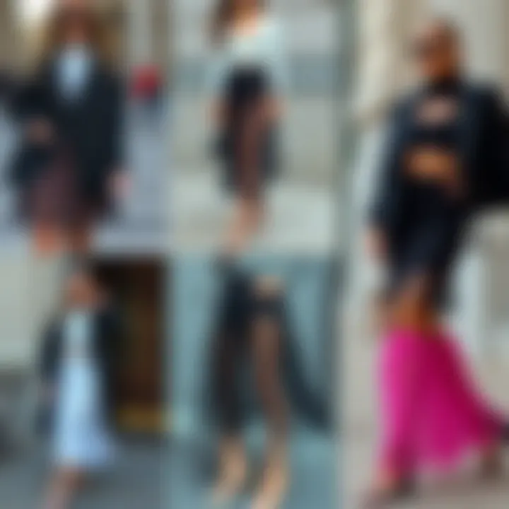 A collage showcasing diverse styling options with mesh skirts