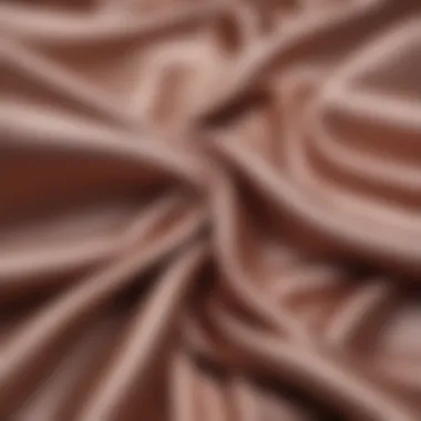 Close-up of satin fabric showcasing its smooth texture