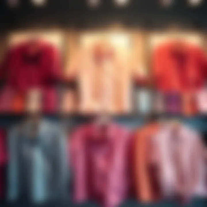 Color Palette for Coordination A color palette display featuring various shades complementing shirt and shorts pairings.