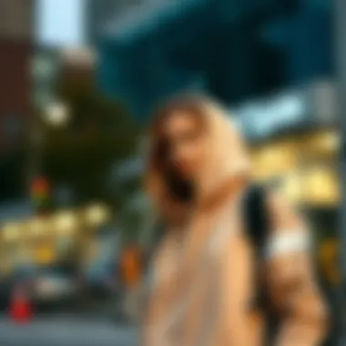 Street Style with Thermal Hoodies A fashionable model styling a thermal pullover hoodie in an urban setting