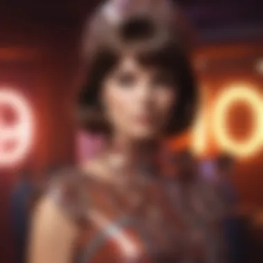 Influential Figure in 60s Disco Fashion An iconic figure from the disco era showcasing a fashionable disco outfit