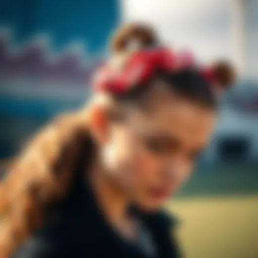 Close-up of a twister hair band showcasing its unique design.