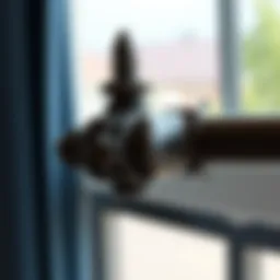 Elegant heavy duty curtain rod showcasing a decorative finial