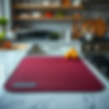 Non-Slip Heat-Resistant Mat in Kitchen High-quality non-slip heat-resistant mat on a kitchen countertop