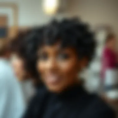 Transformation Results with Perm Rods Before and after images illustrating the effect of perm rods on hair