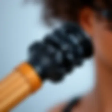 Detailed View of a One Inch Perm Rod Close-up of a one inch perm rod showcasing its texture and design
