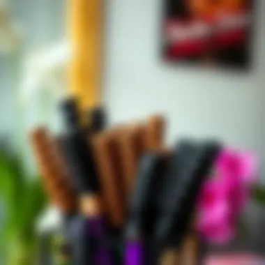 Variety of Perm Rods for Hairstyling A selection of perm rods displayed in an artistic arrangement