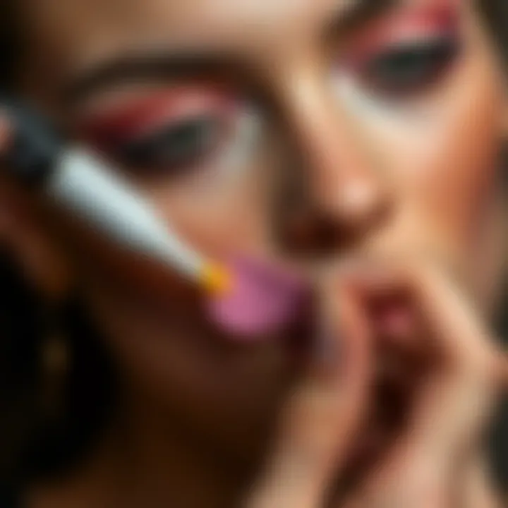 Application in Artistic Creations An illustration showcasing the application of skin tone paint in an art piece