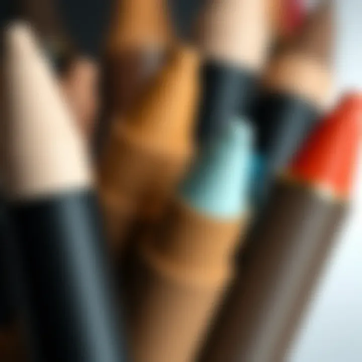 Exploring Different Shades Close-up of skin tone paint pens showing different shades