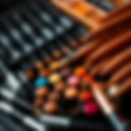 Diverse Skin Tone Palette A variety of skin tone paint pens arranged artistically