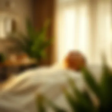 Psychological Benefits in Wellness from Neck Scraping A serene wellness setting illustrating the psychological benefits of neck scraping.
