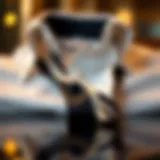 Stylish shirt holder garter on a polished surface