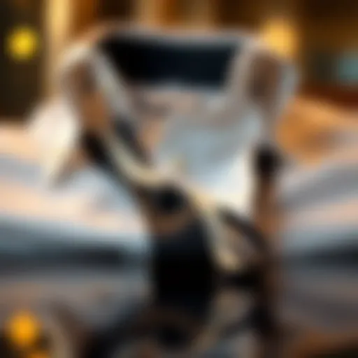 Stylish shirt holder garter on a polished surface