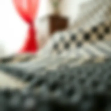 Different material samples used for checkered flag carpets