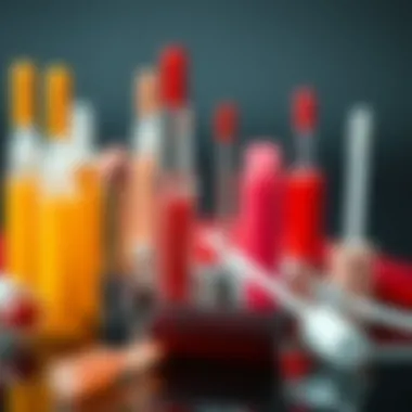 Diverse Types of Applicators Different types of disposable lip gloss applicators showcasing variety.