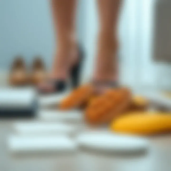 Different types of non-slip pads displayed