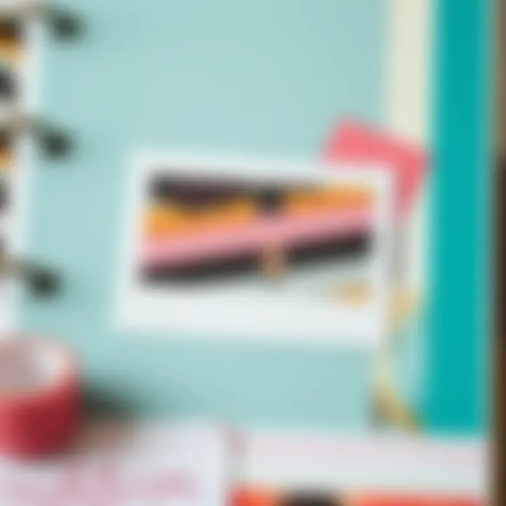 Scrapbook page showcasing creative use of washi tape for decoration