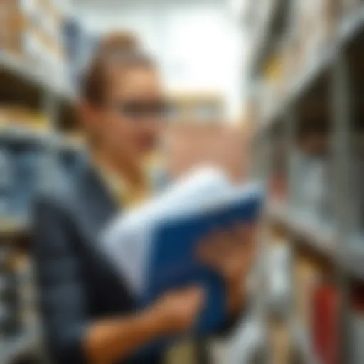 Professional organizer showcasing waterproof document sleeves