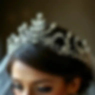 The Allure of Crystal-Studded Tiaras Elegant bridal tiara adorned with crystals
