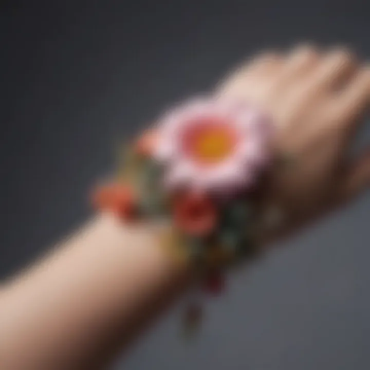 Personalized wrist flower designs with unique elements