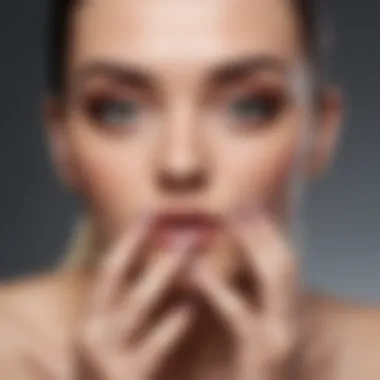 Application Technique for XL Nail Tips Close-up of the application technique for XL full cover nail tips highlighting precision and skill