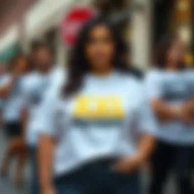 Expressing Unique Fashion Preferences Curvy women expressing their fashion preferences in XXL t-shirts