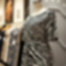 Elegant zebra print dress displayed on a mannequin