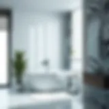Stylish zebra pattern shower curtain enhancing bathroom decor